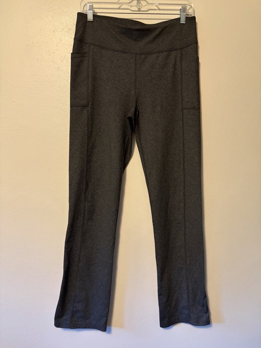 Skechers GOwalk Pants Womens Large Gray Midrise Side Pocket Straight Leg